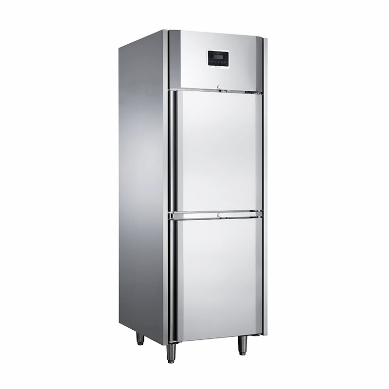 -5~5℃ Refrigerador comercial de refrigeración estática, refrigerador vertical de 2 puertas sólidas