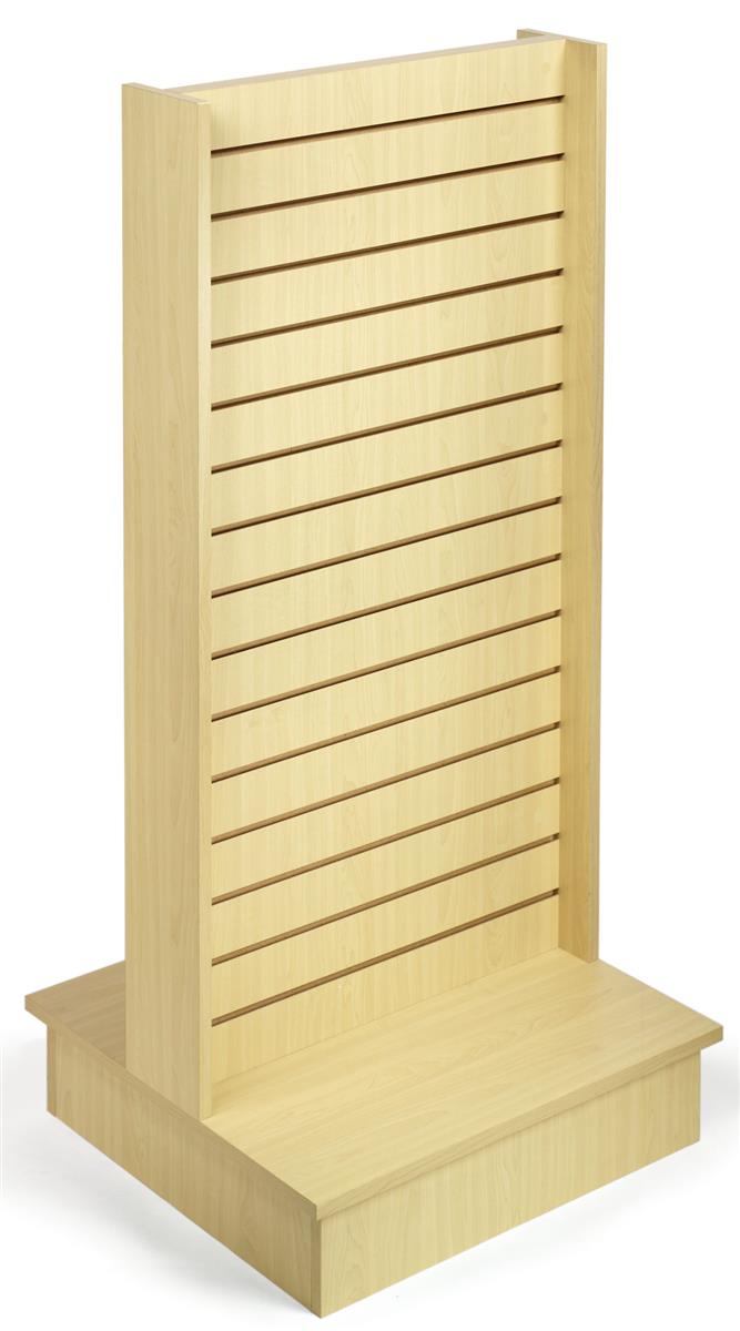 Estantería de madera de la pared del listón de 2 sistemas al por menor independientes laterales de Slatwall
