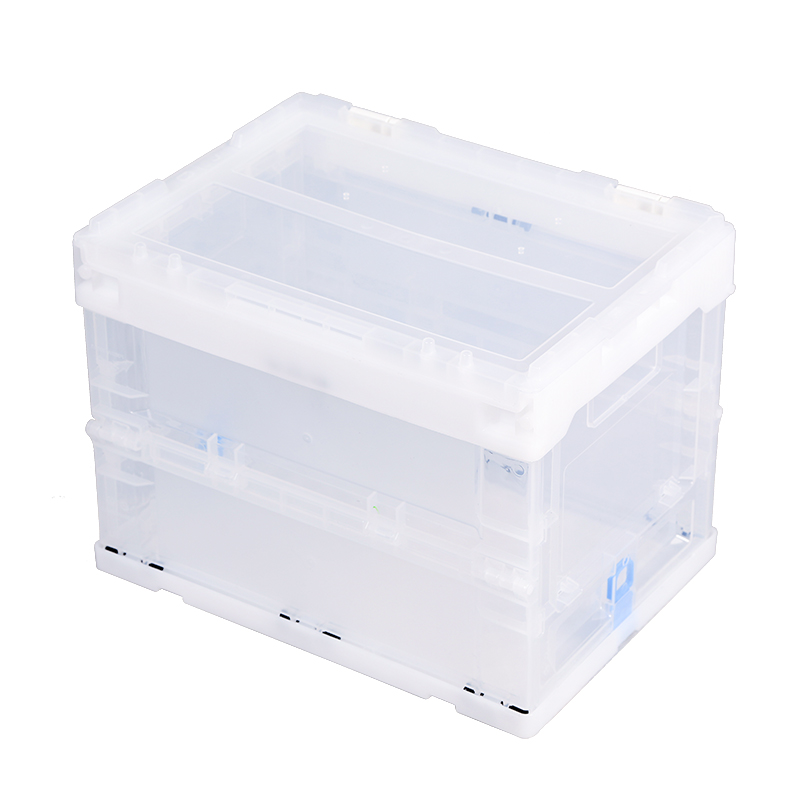 Caja de plástico plegable transparente y plegable