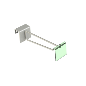 Gancho de barra de soporte trasera rectangular con etiqueta de precio