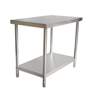 Mesa comercial de acero inoxidable