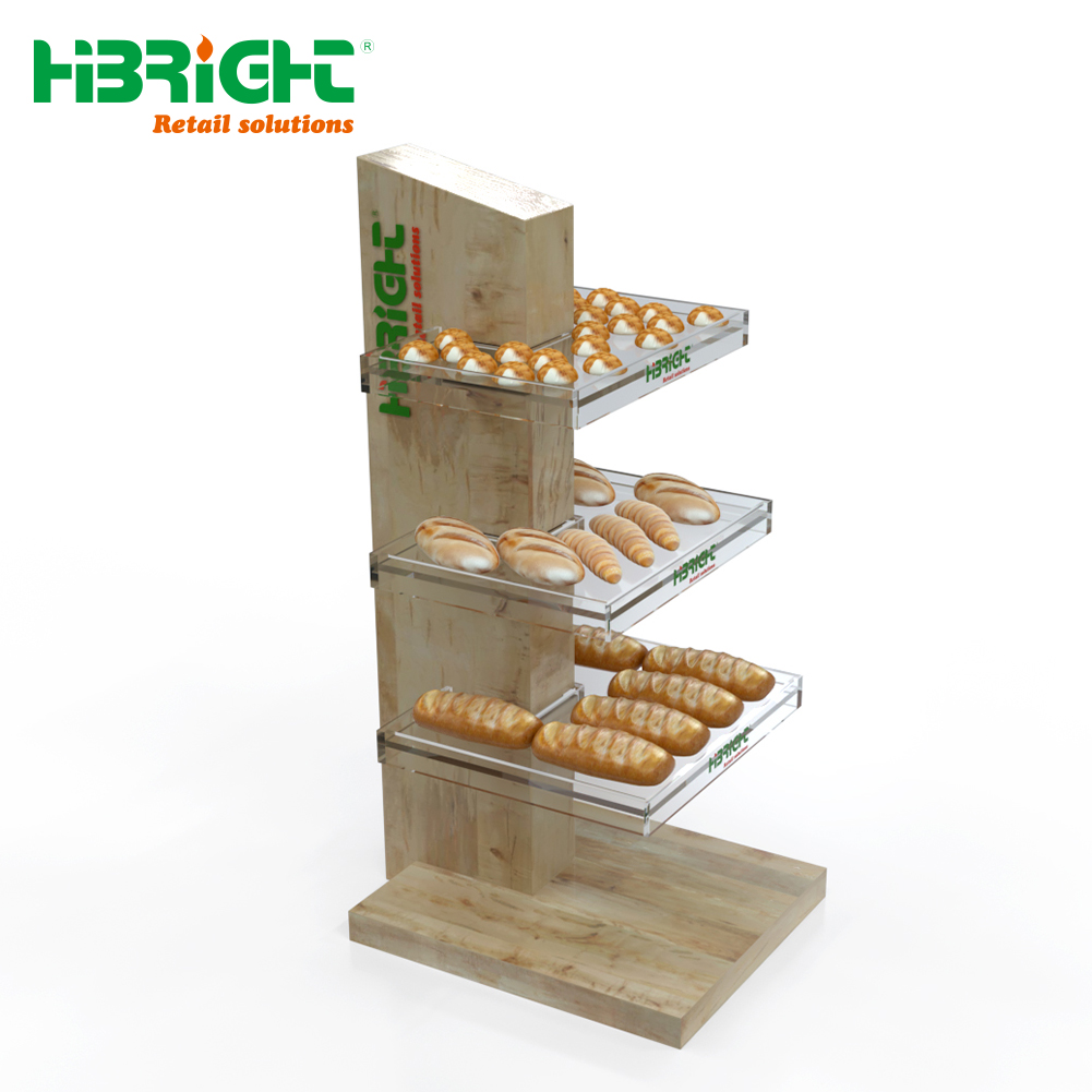 Estante de exhibición de acrílico para tienda de conveniencia 