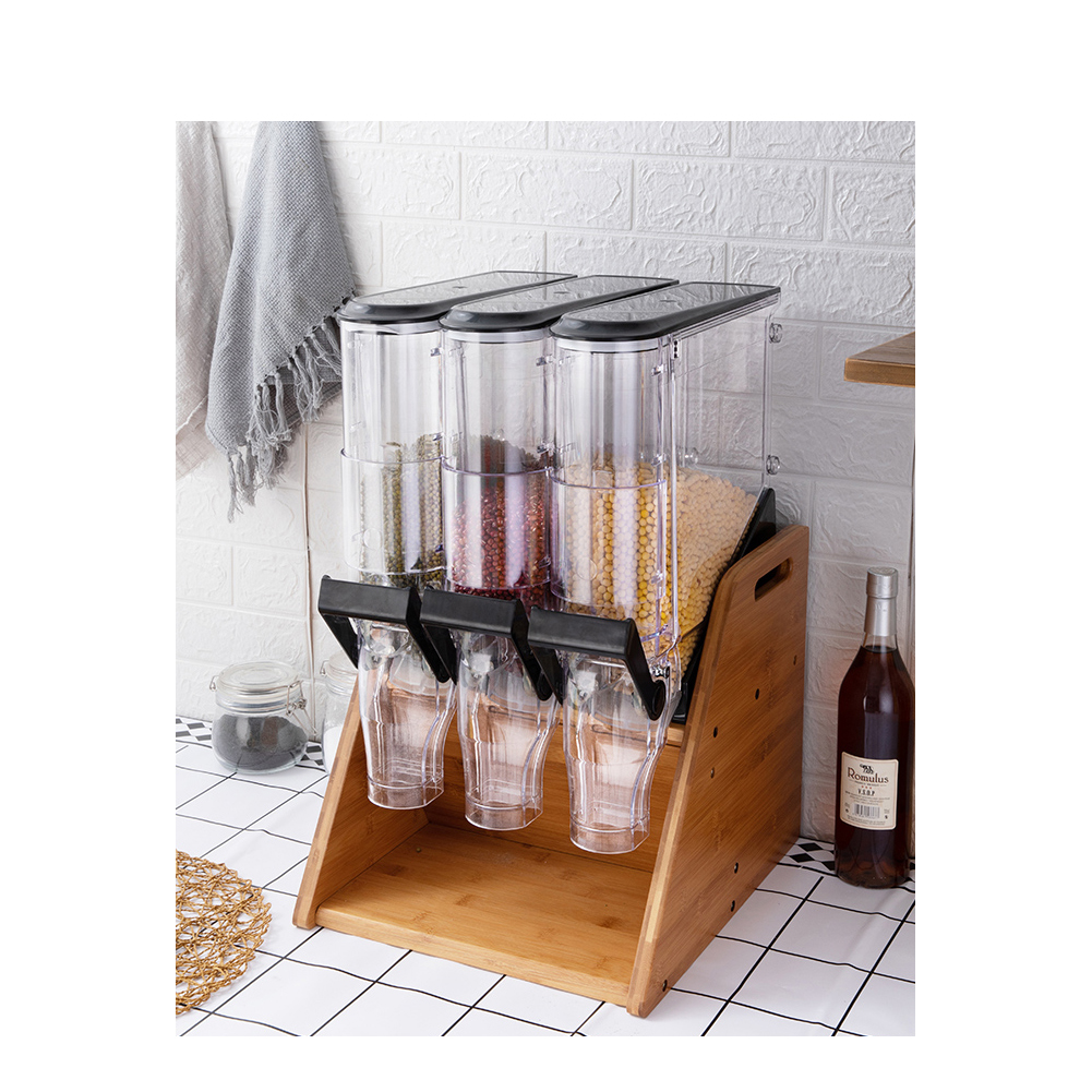 Dispensador de contenedor por gravedad para alimentos secos a granel comercial
