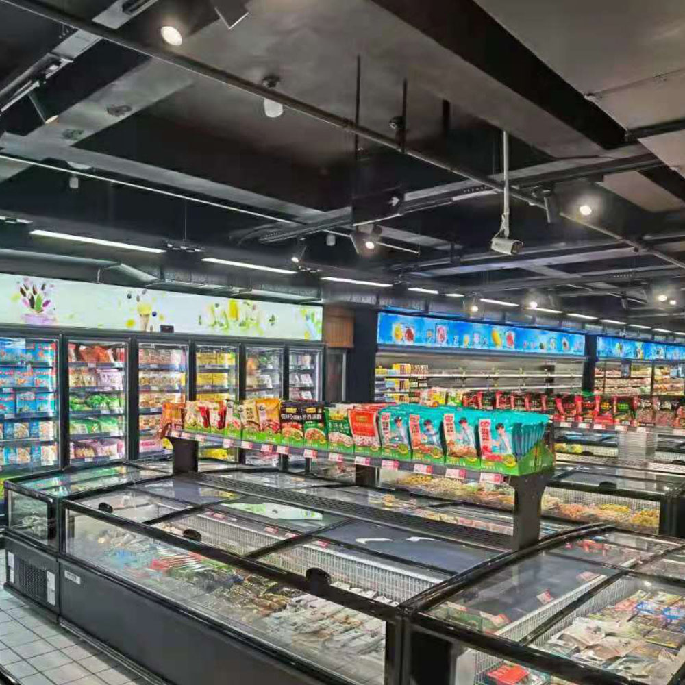 Congelador combinado de isla con exhibición de supermercado ≤-15 ℃