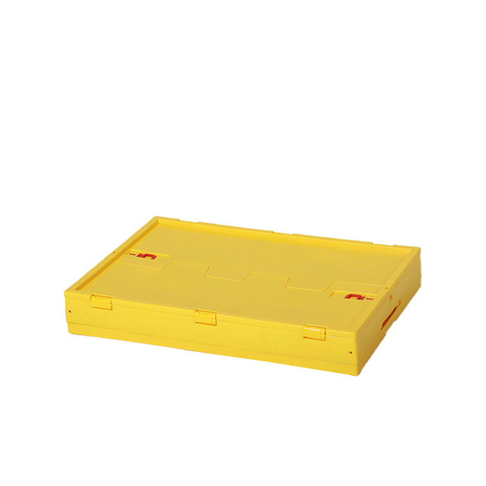 Caja de almacenamiento de plástico plegable que ahorra espacio con tapa